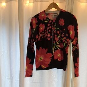 Floral Cardigan Sweater